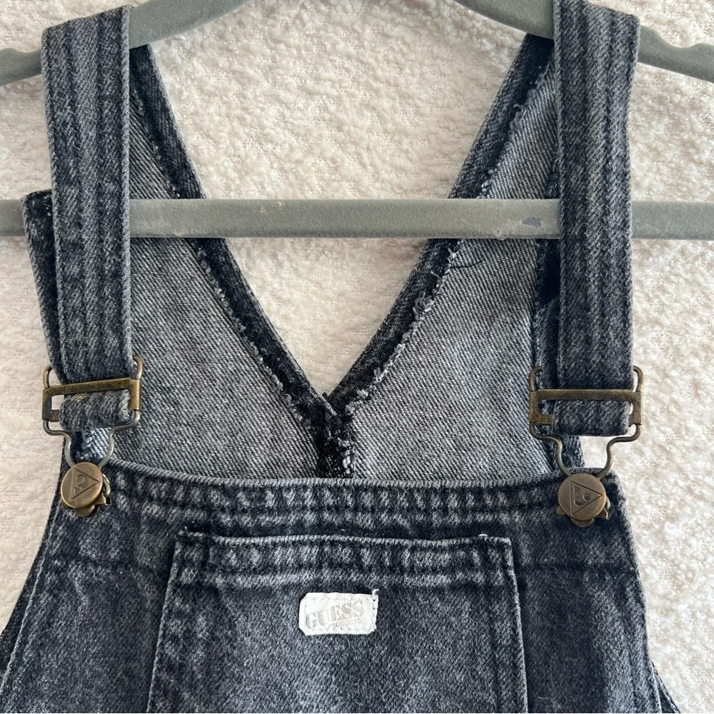 Guess Vintage Retro Black Denim‎ Overalls Toddler 80s/90s Size 3 Years